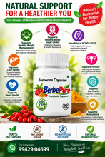 Load image into Gallery viewer, BerbePure Veg Capsules (Berberine Extract 10% 500mg) 60 Capsules