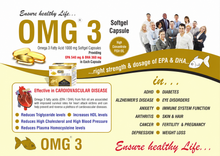 Load image into Gallery viewer, OMG 3 - OMEGA 3 1000mg FISH OIL (100 Softgels)