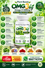 Load image into Gallery viewer, OMG 3 VEG (100% VEG OMEGA - PLANT BASED) 60 CAPSULES