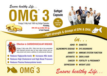 Load image into Gallery viewer, OMG 3 - OMEGA 3 FISH OIL (100 Softgels)
