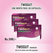 Load image into Gallery viewer, TWOGUT Advanced Pre &amp; Probiotic Capsules (ONE MONTH PACK : 30 Caps)
