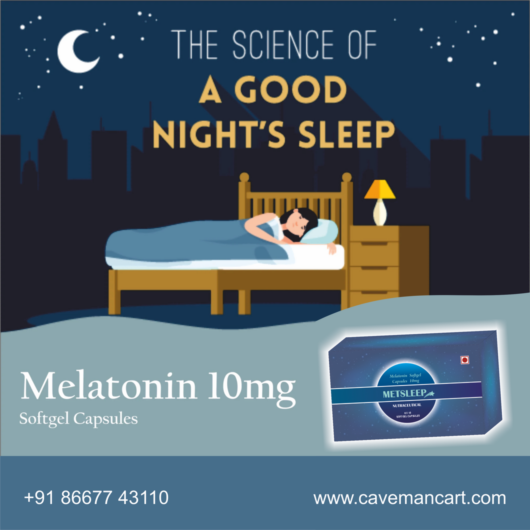 Melatonin 10mg (60 Caps) for GOOD SLEEP