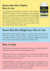 Green Keto Slim  (Reduces Fat Naturally) 60 Tabs