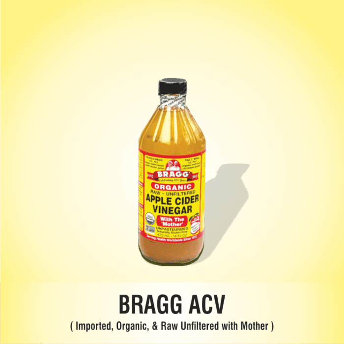 BRAGG Apple Cider Vinegar ( Organic Mother Unfiltered, Imported 473 ml )