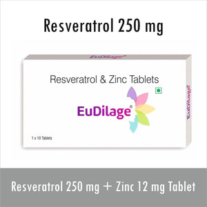 EuDilage (Resveratrol 250 mg) Tablets (10 Tabs Pack)